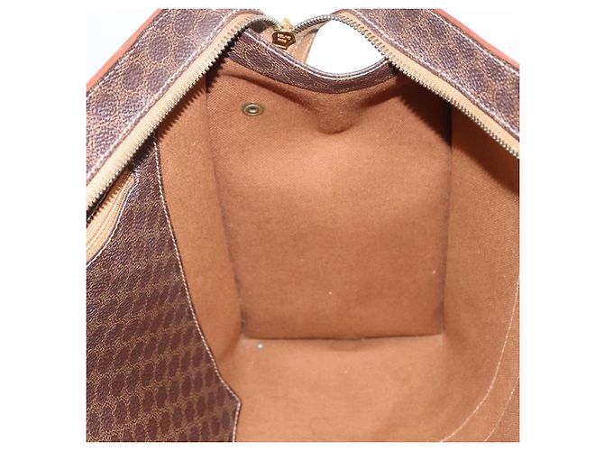 Céline Borsa Tote CELINE Macadam Canvas PVC Marrone Oro Auth am12199A D'oro - vista 20