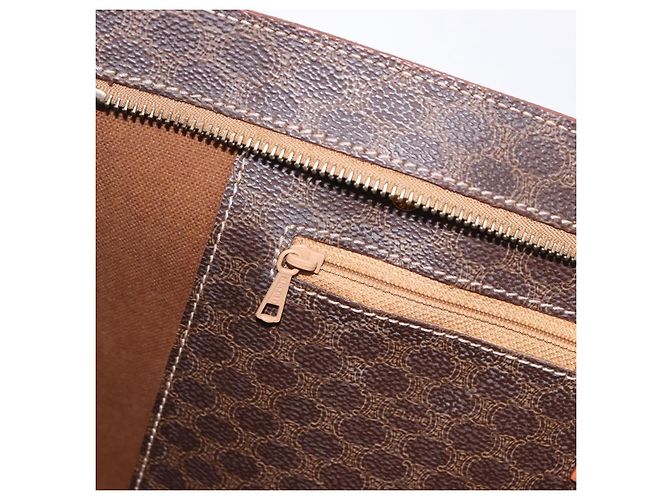 Céline Borsa Tote CELINE Macadam Canvas PVC Marrone Oro Auth am12199A D'oro - vista 22