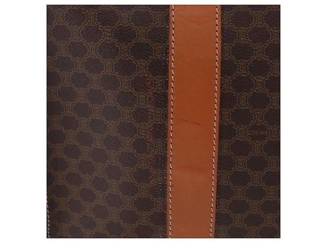 Céline Borsa Tote CELINE Macadam Canvas PVC Marrone Oro Auth am12199A D'oro - vista 3