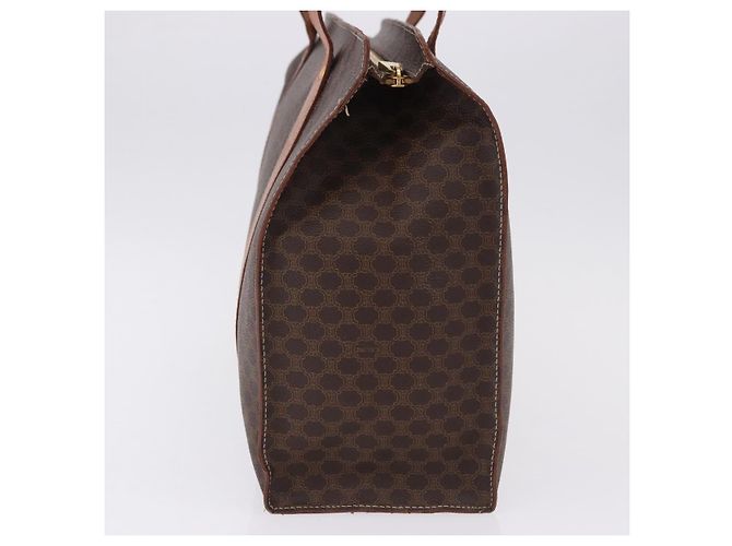 Céline Borsa Tote CELINE Macadam Canvas PVC Marrone Oro Auth am12199A D'oro - vista 5