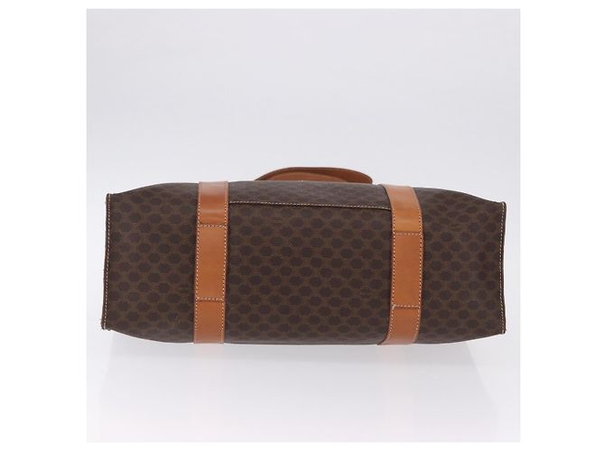 Céline Borsa Tote CELINE Macadam Canvas PVC Marrone Oro Auth am12199A D'oro - vista 6