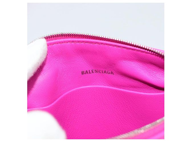 Borsa a tracolla BALENCIAGA in pelle viola argento 618080 Auth ka5373V Porpora - vista 10