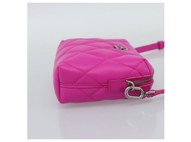 Borsa a tracolla BALENCIAGA in pelle viola argento 618080 Auth ka5373V Porpora - vista 4