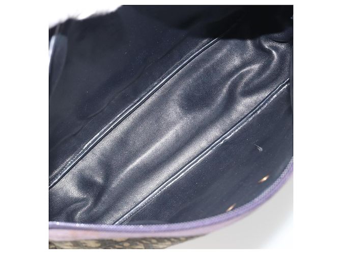 Borsa a tracolla Christian Dior Trotter Canvas Navy Gold Auth 192650 D'oro Blu navy - vista 12
