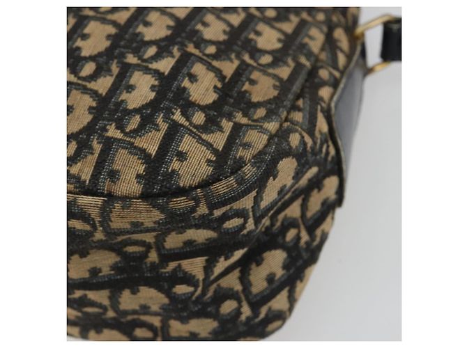 Borsa a tracolla Christian Dior Trotter Canvas Navy Gold Auth 192650 D'oro Blu navy - vista 14