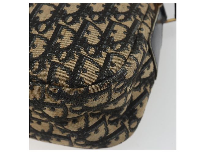 Borsa a tracolla Christian Dior Trotter Canvas Navy Gold Auth 192650 D'oro Blu navy - vista 16