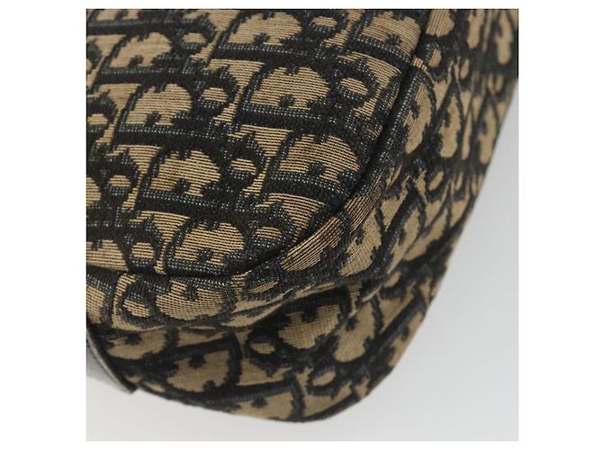Borsa a tracolla Christian Dior Trotter Canvas Navy Gold Auth 192650 D'oro Blu navy - vista 17