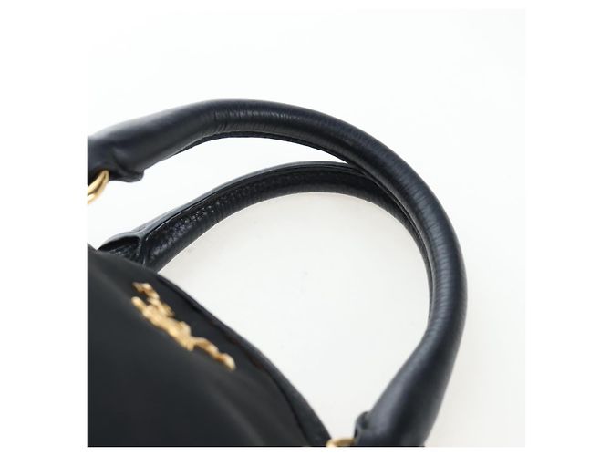 Borsa PRADA in Nylon e Pelle 2way Nera Oro Autentica 191870V Nero D'oro - vista 14