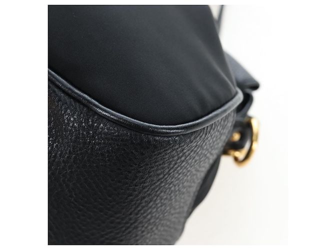 Borsa PRADA in Nylon e Pelle 2way Nera Oro Autentica 191870V Nero D'oro - vista 18
