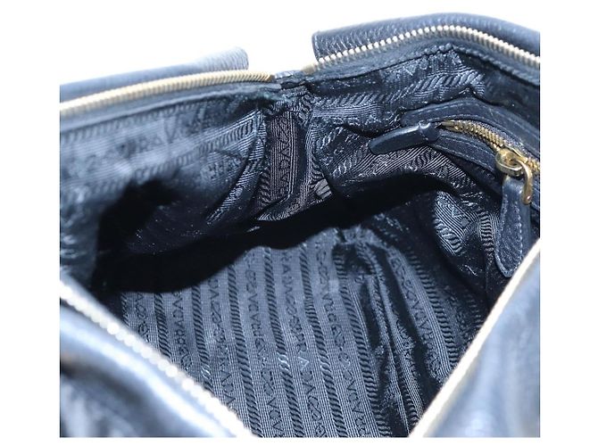 Borsa PRADA in Nylon e Pelle 2way Nera Oro Autentica 191870V Nero D'oro - vista 23