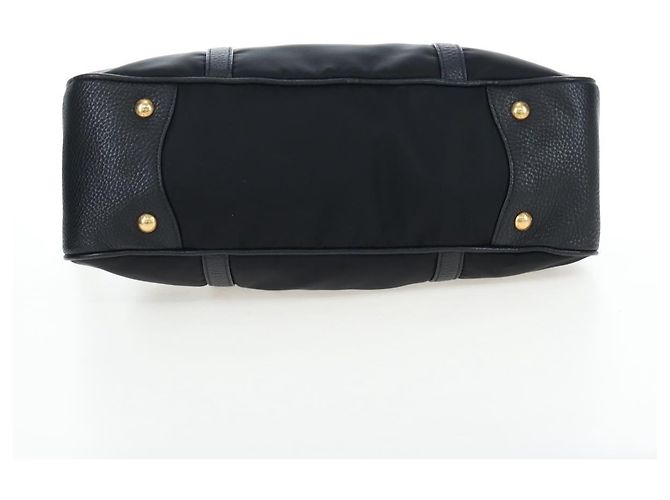 Borsa PRADA in Nylon e Pelle 2way Nera Oro Autentica 191870V Nero D'oro - vista 5