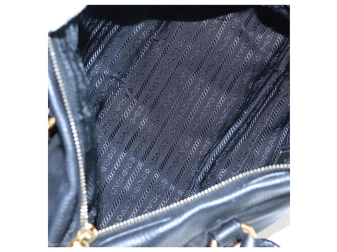Borsa PRADA in Nylon e Pelle 2way Nera Oro Autentica 191870V Nero D'oro - vista 9