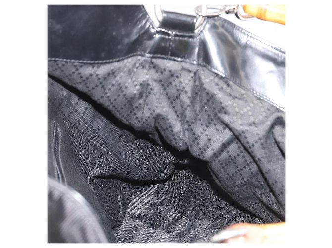 Borsa GUCCI Bamboo Nylon Nero Argento 001 1998 1577 Auth bs36284 - vista 17