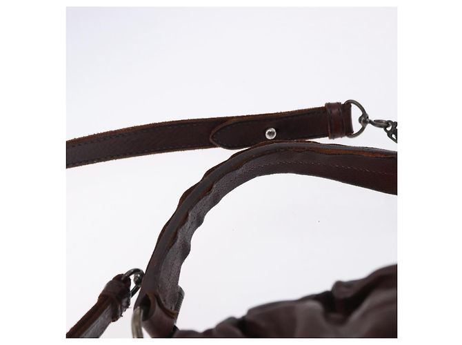 Miu Miu Shoulder Bag Leather 2way Brown Auth 192700A - view 14