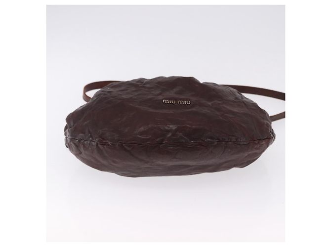 Miu Miu Shoulder Bag Leather 2way Brown Auth 192700A - view 5