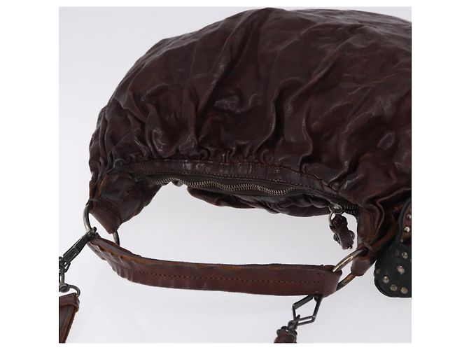 Miu Miu Shoulder Bag Leather 2way Brown Auth 192700A - view 6