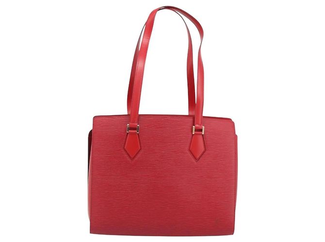 Borsa Tote LOUIS VUITTON Epi Duplex Rosso M52427 LV Auth 193121V - vista 13