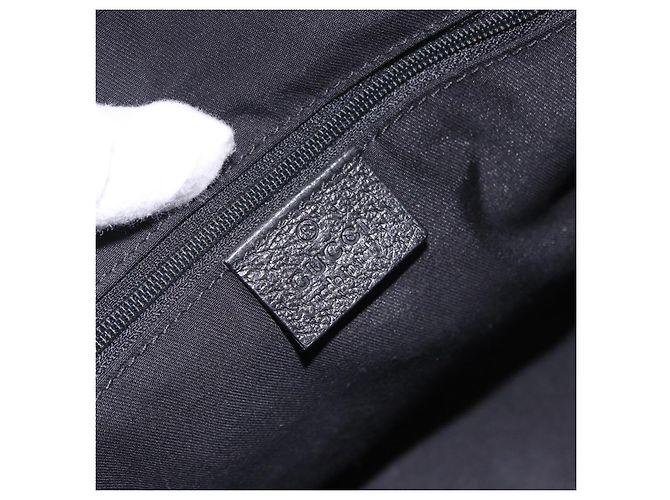 Borsa GUCCI GG Canvas Nera Oro 145810 Auth 193556A Nero D'oro - vista 17