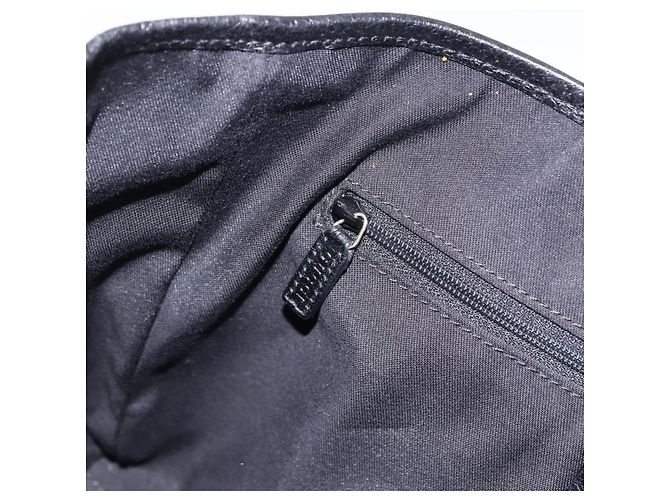 Borsa GUCCI GG Canvas Nera Oro 145810 Auth 193556A Nero D'oro - vista 20