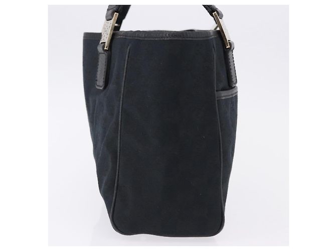 Borsa GUCCI GG Canvas Nera Oro 145810 Auth 193556A Nero D'oro - vista 3