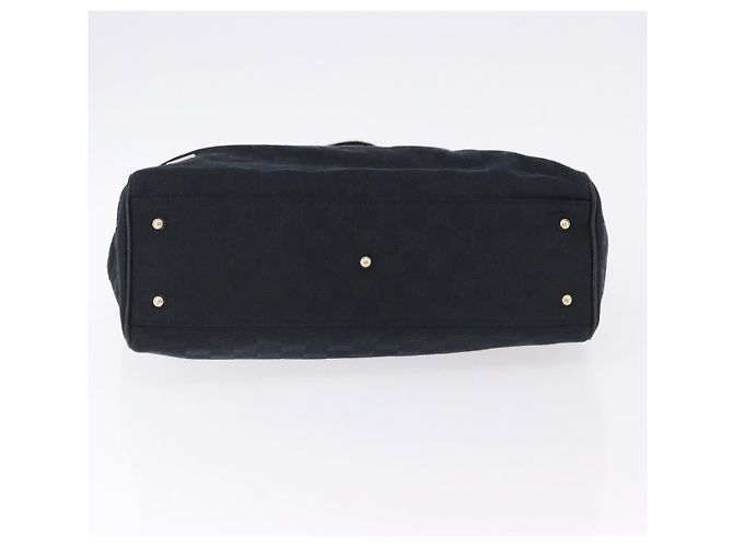 Borsa GUCCI GG Canvas Nera Oro 145810 Auth 193556A Nero D'oro - vista 5