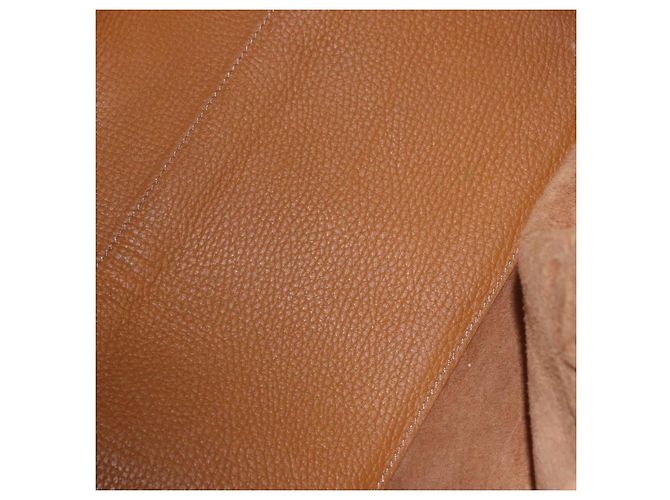 Borsa a mano LOEWE Amazona 40 in pelle marrone oro Auth 193805A D'oro - vista 11