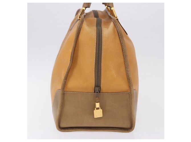 Borsa a mano LOEWE Amazona 40 in pelle marrone oro Auth 193805A D'oro - vista 5