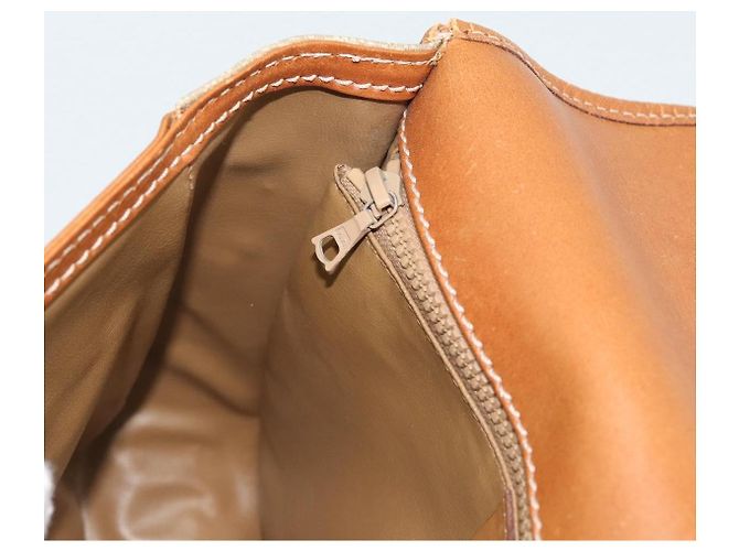 Céline Borsa a Spalla CELINE Macadam Canvas PVC Beige Oro Auth 193056 D'oro - vista 21