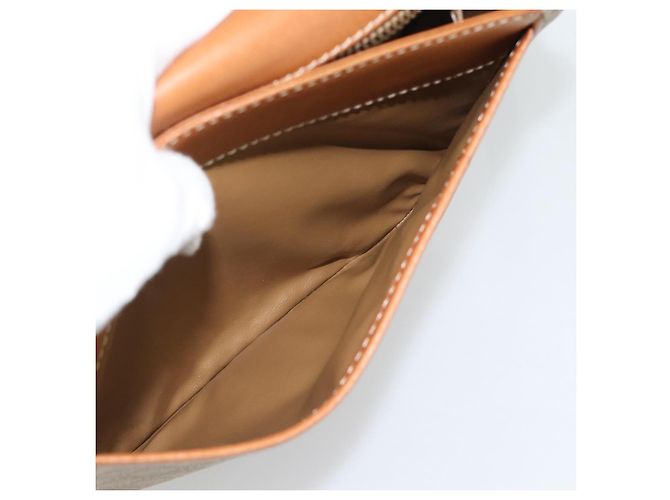 Céline Borsa a Spalla CELINE Macadam Canvas PVC Beige Oro Auth 193056 D'oro - vista 23