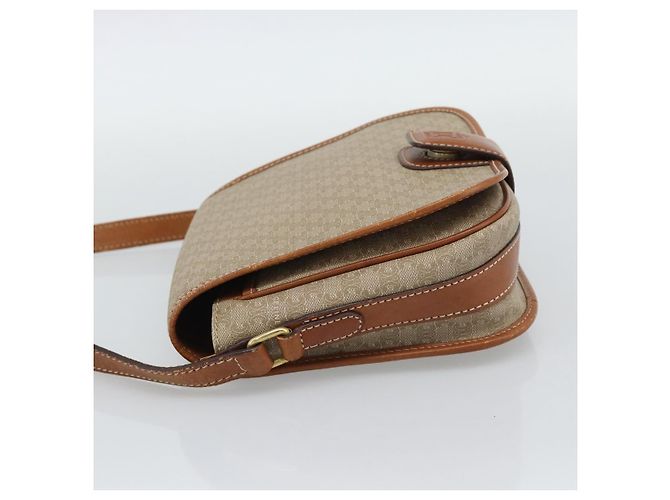 Céline Borsa a Spalla CELINE Macadam Canvas PVC Beige Oro Auth 193056 D'oro - vista 3
