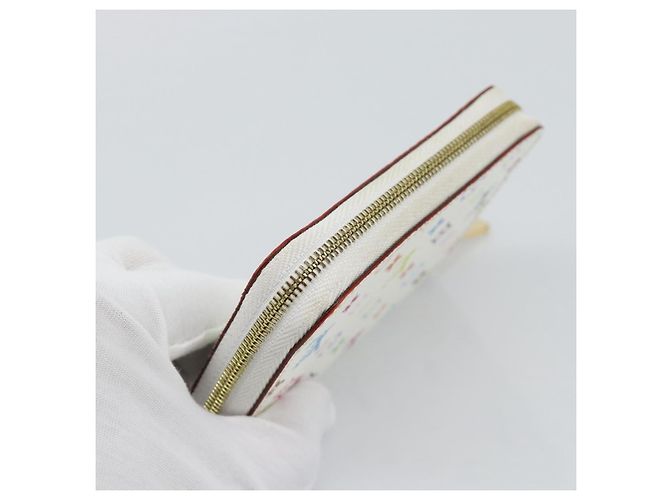 LOUIS VUITTON Monogram Multicolor Zippy Coin Purse White M93741 LV Auth ki6756V Bianco - vista 5