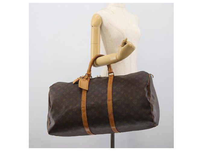 LOUIS VUITTON Monogram Keepall 55 Boston Bag M41424 LV Auth ka5353 Monogramma - vista 21