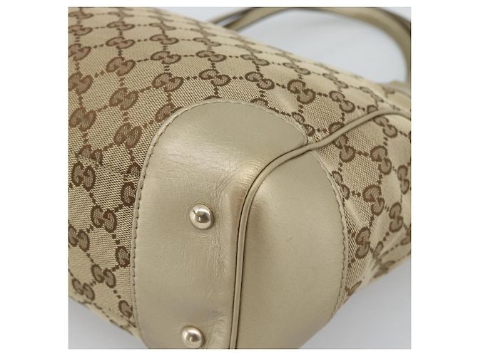 Borsa GUCCI GG Canvas Beige Oro 257061 Auth ka5360V - vista 15