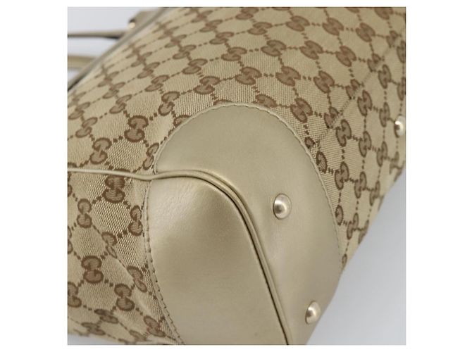 Borsa GUCCI GG Canvas Beige Oro 257061 Auth ka5360V - vista 16