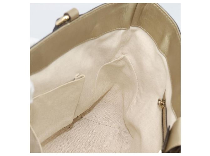 Borsa GUCCI GG Canvas Beige Oro 257061 Auth ka5360V - vista 18