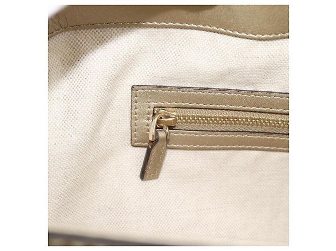 Borsa GUCCI GG Canvas Beige Oro 257061 Auth ka5360V - vista 19