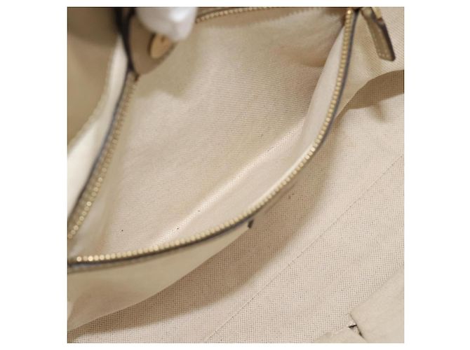 Borsa GUCCI GG Canvas Beige Oro 257061 Auth ka5360V - vista 20