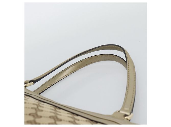 Borsa GUCCI GG Canvas Beige Oro 257061 Auth ka5360V - vista 8
