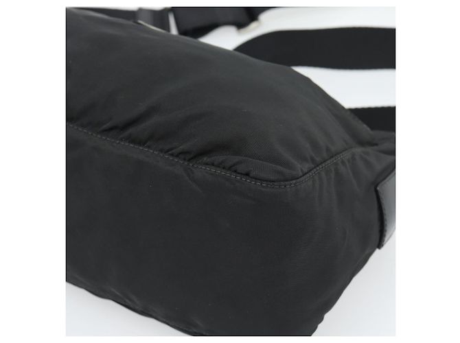 Borsa a Spalla PRADA Nylon Nero Argento Auth hk4001 - vista 14