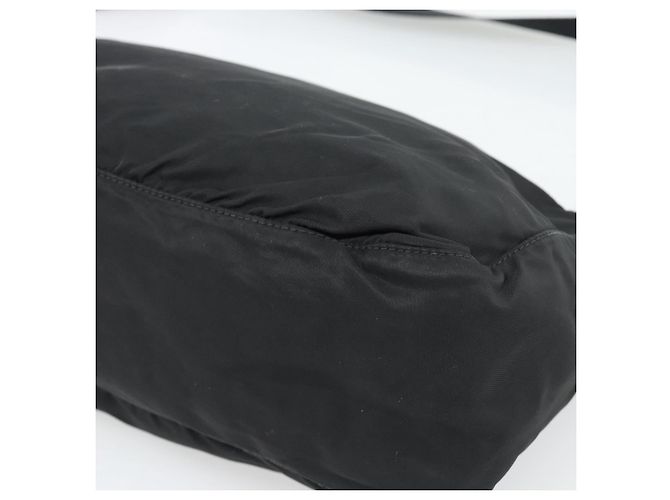 Borsa a Spalla PRADA Nylon Nero Argento Auth hk4001 - vista 16