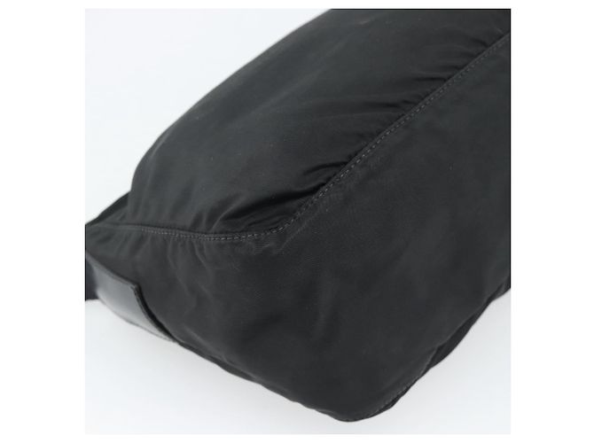 Borsa a Spalla PRADA Nylon Nero Argento Auth hk4001 - vista 17