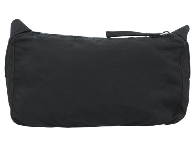 Borsa a Spalla PRADA Nylon Nero Argento Auth hk4001 - vista 2