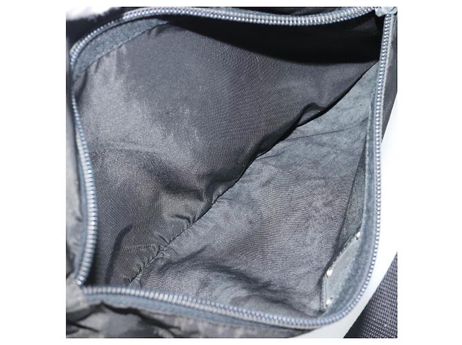 Borsa a Spalla PRADA Nylon Nero Argento Auth hk4001 - vista 24