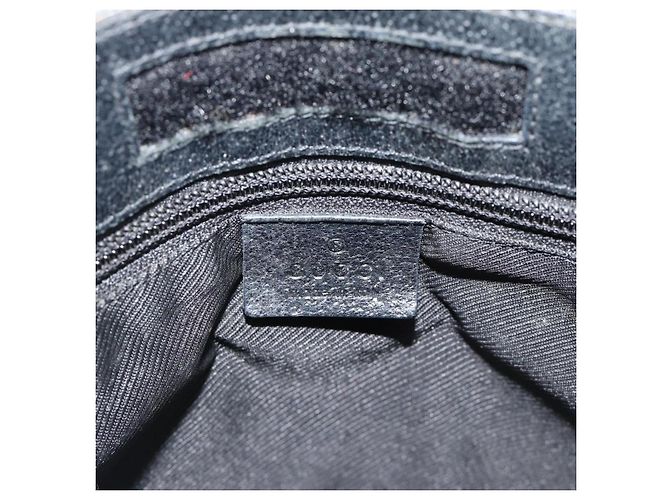 Borsa a Spalla GUCCI GG Canvas Nera Argento 27639 Auth 193967 Nero - vista 10