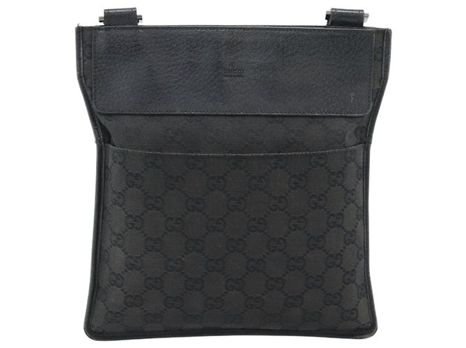 Borsa a Spalla GUCCI GG Canvas Nera Argento 27639 Auth 193967 Nero - vista 13