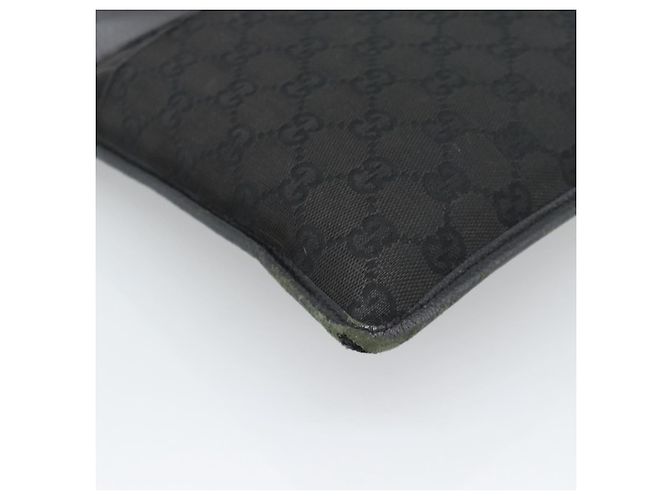 Borsa a Spalla GUCCI GG Canvas Nera Argento 27639 Auth 193967 Nero - vista 16