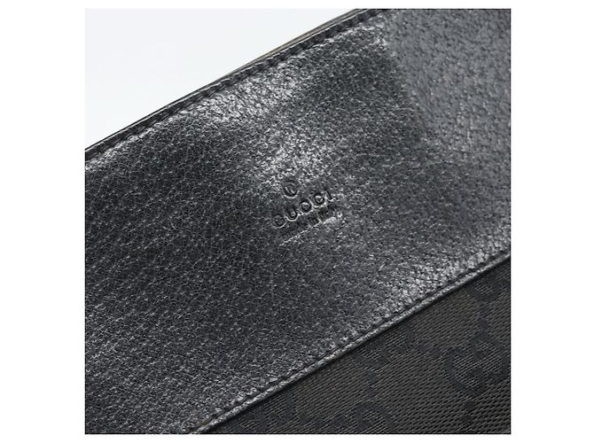 Borsa a Spalla GUCCI GG Canvas Nera Argento 27639 Auth 193967 Nero - vista 17