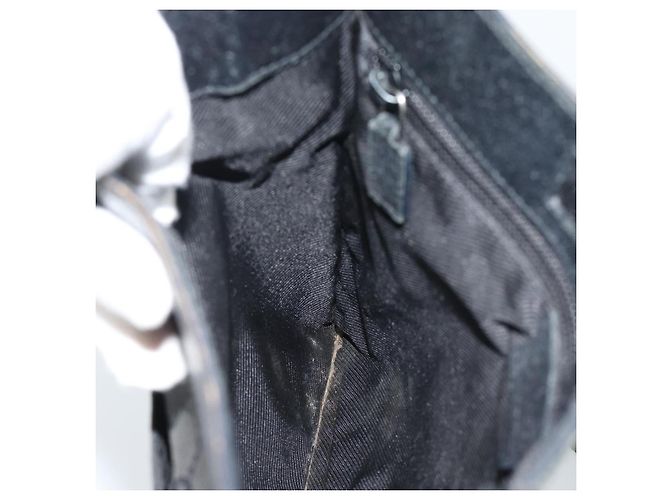 Borsa a Spalla GUCCI GG Canvas Nera Argento 27639 Auth 193967 Nero - vista 19