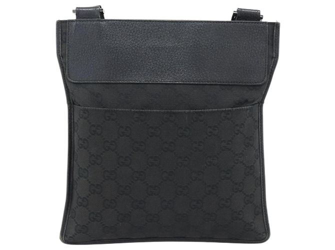 Borsa a Spalla GUCCI GG Canvas Nera Argento 27639 Auth 193967 Nero - vista 2