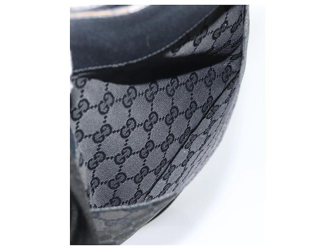 Borsa a Spalla GUCCI GG Canvas Nera Argento 27639 Auth 193967 Nero - vista 23